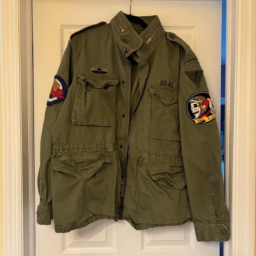 Polo Ralph Lauren Military Army M65 Skull Skeleton Patch Paratroopers Field Jack